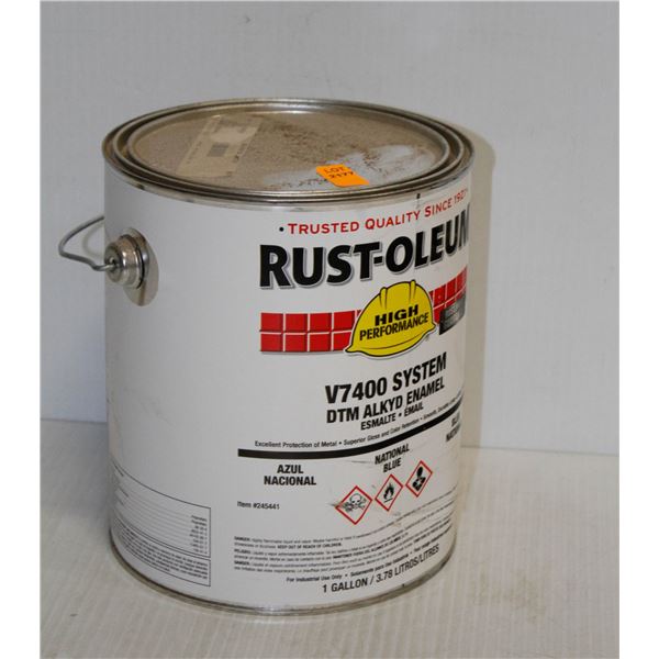 1 GALLON PAIL OF RUSTOLEUM V7400 SYSTEM DTM ALKYD ENAMEL BLUE
