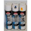 Image 1 : 6 CANS OF KRYLON INDUSTRIAL ATHLETIC STRIPING PAINT WHITE