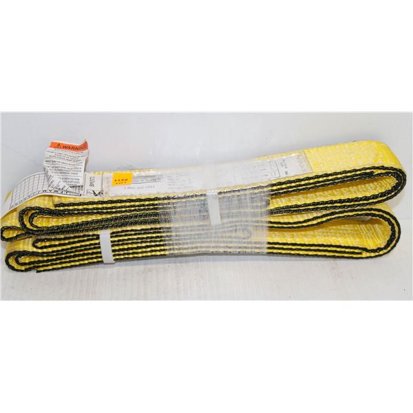 2 NEW KLETON NYLON SLING 3FT X 2", LOAD LIMITS VERTICAL 6200LBS, CHOKER 4960LBS, BASKET 12,800LBS