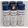 Image 1 : 6  CANS COLOUR WORKS MAINTENANCE CHOICE ENAMEL BLUE