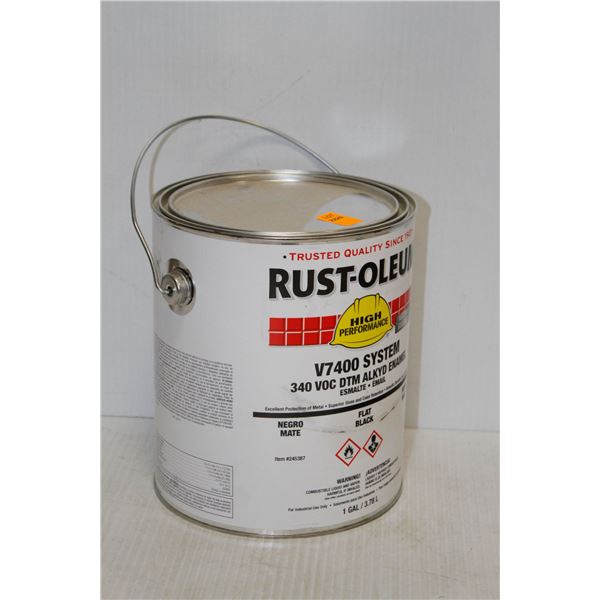 1 GALLON PAIL OF RUSTOLEUM V7400 SYSTEM DTM ALKYD FLAT WHITE