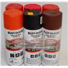 Image 1 : 6 CANS RUSTOLEUM MULTI PURPOSE SPARY PAINT ASSORTED COLOURS