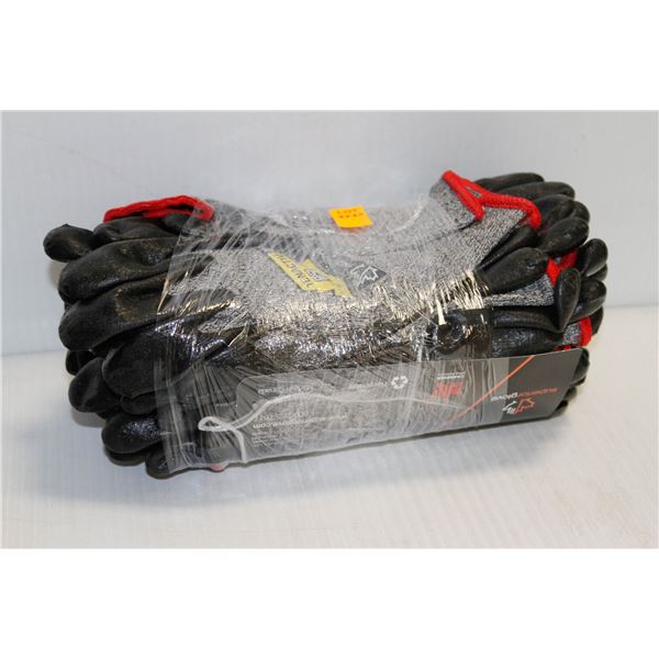 12 PAIR TENACTIVE CUT RESISTANT GLOVES SIZE UNKNOWN