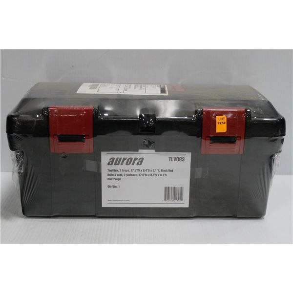 NEW AURORA TOOL BOX WITH 2 TRAYS