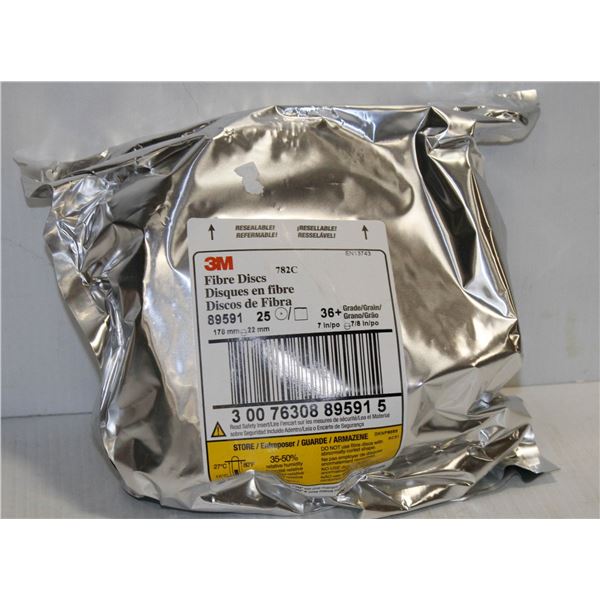 3M FIBER DISC'S #782C 7" X 7/8"