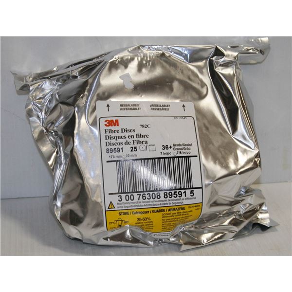 3M FIBER DISC'S #782C 7" X 7/8"