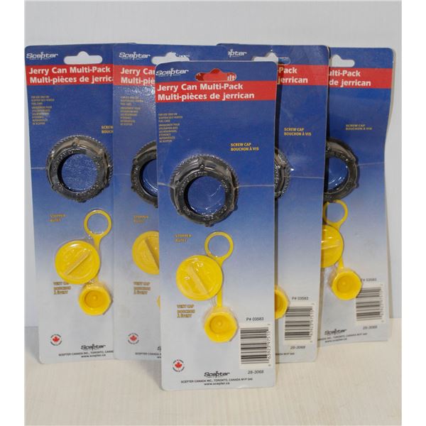 LOT OF 5 NEW JERRY CAN REPLACEMENT CAPS