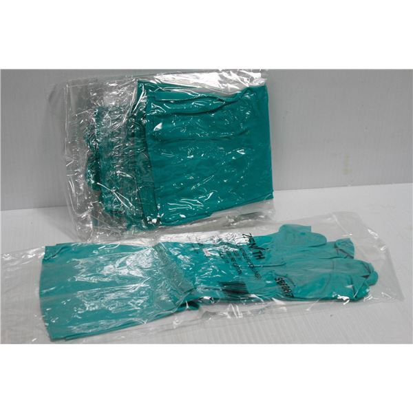 5 PAIR HEAVY DUTY NITRILE GLOVES SIZE 11