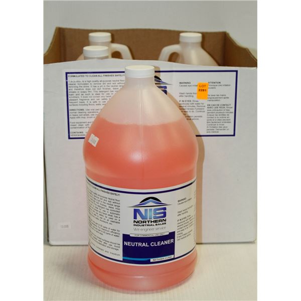 4 JUGS OF NIS NEUTRAL CLEANER 4L PER JUG