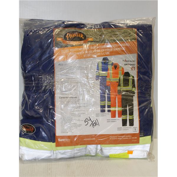 2 PAIR PIONEER FLAME RESISTANT HI VIS COVERALLS 54 REG