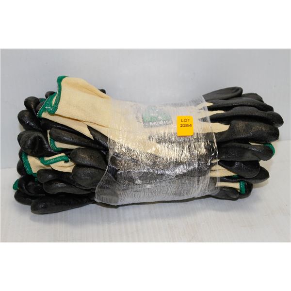 12 PAIRS OF CUT RESISTANT WORK GLOVES SIZE 10