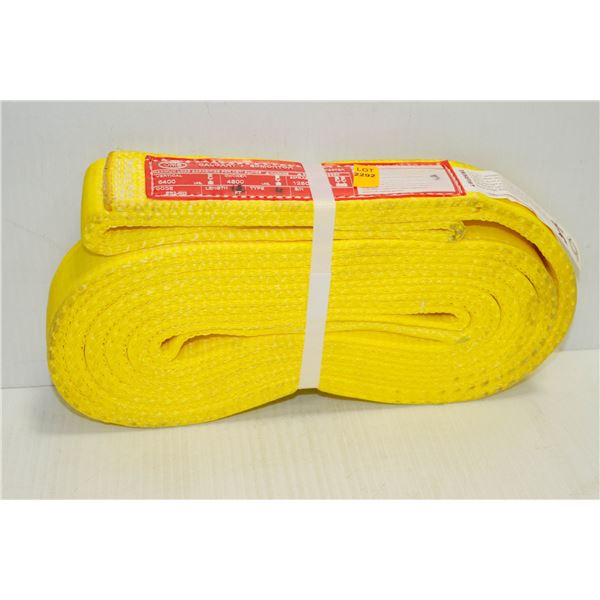 12FT NYLON SLING MAX LOAD VERTICAL 6400LBS CHOKER 4800LBS BASKET 12,800LBS