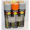 Image 1 : 6 CANS OF RUSTOLEUM ENAMEL SPRAY PAINT ASSORTED COLOURS