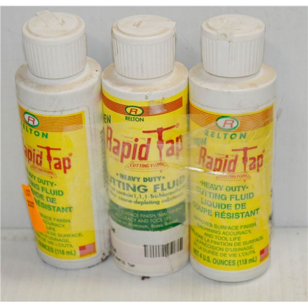 3 BOTTLES OF RAPID TAP HEAVY DUTY CUTTING FLUID
