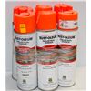 Image 1 : 6 CANS RUSTOLEUM MARKING PAINT ORANGE