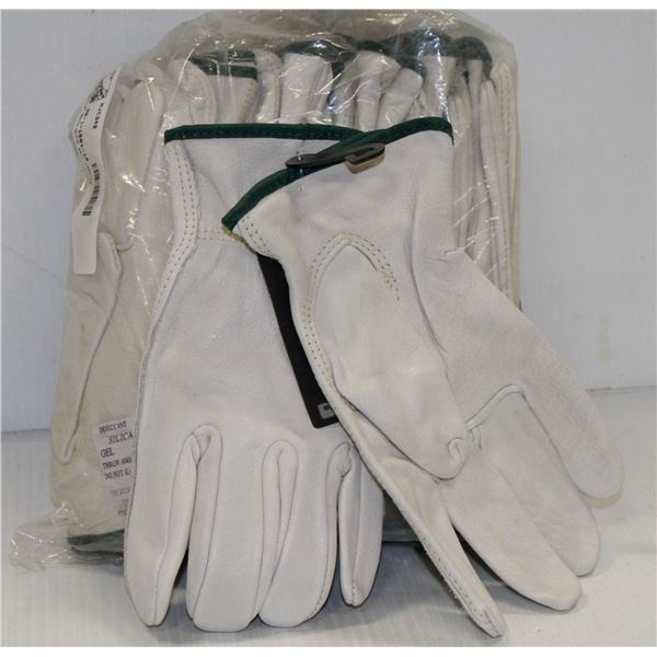 12 PAIRS OF BDG LINED LEATHER DRIVER GLOVES SIZE LARGE