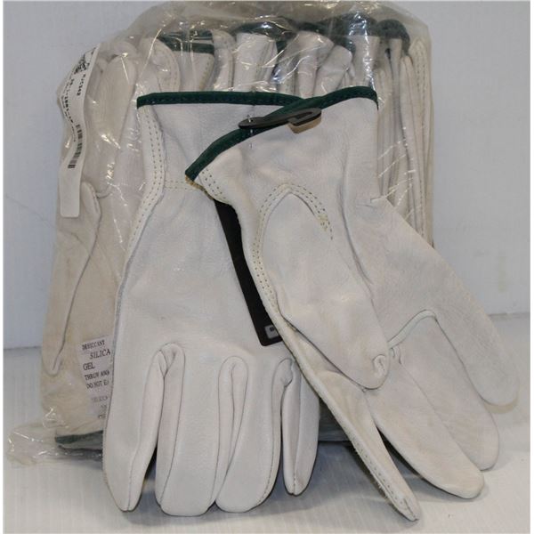 12 PAIRS OF BDG LEATHER ROPER SERIES DRIVER GLOVES SIZE MEDIUM