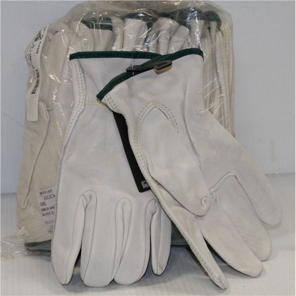 12 PAIRS OF BDG PREMIUM GRAIN GLOVES SIZE 10