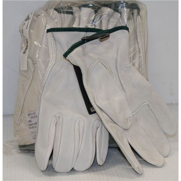 12 PAIRS OF BDG PREMIUM GRAIN GLOVES SIZE 10