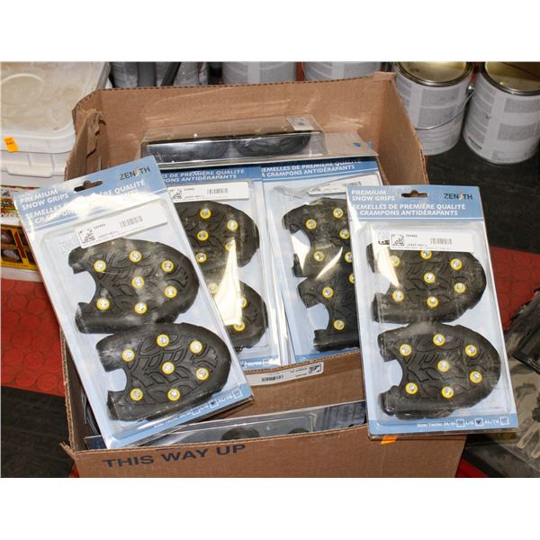 LARGE BOX FULL OF PREMIUM SNOW GRIP BOOT CLEATS