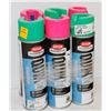 Image 1 : 6 CANS KRYLON INDUSTRIAL INVERTED MARKING PAINT GREEN AND PINK