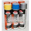 Image 1 : 6 CANS KRYLON INDUSTRIAL RUST PREVENTATIVE ENAMEL ASSORTED COLORS