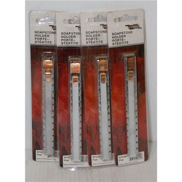 LOT OF 4 SOAPSTONE HOLDERS