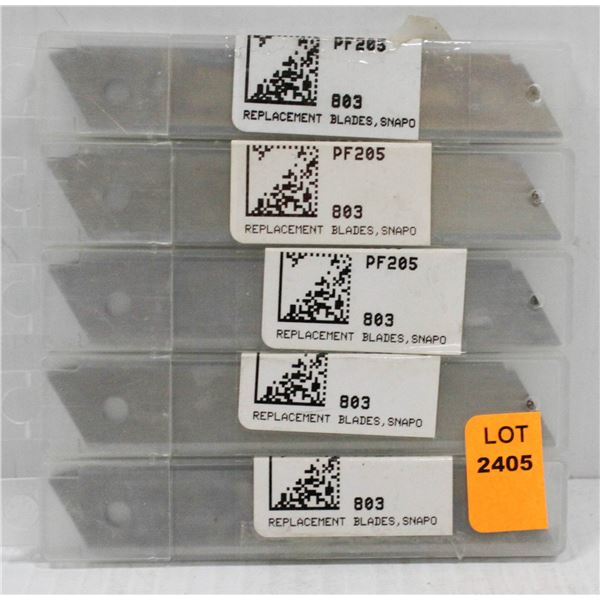 5 PACKS OF SNAP ON REPLACEMENT BLADES #PF205