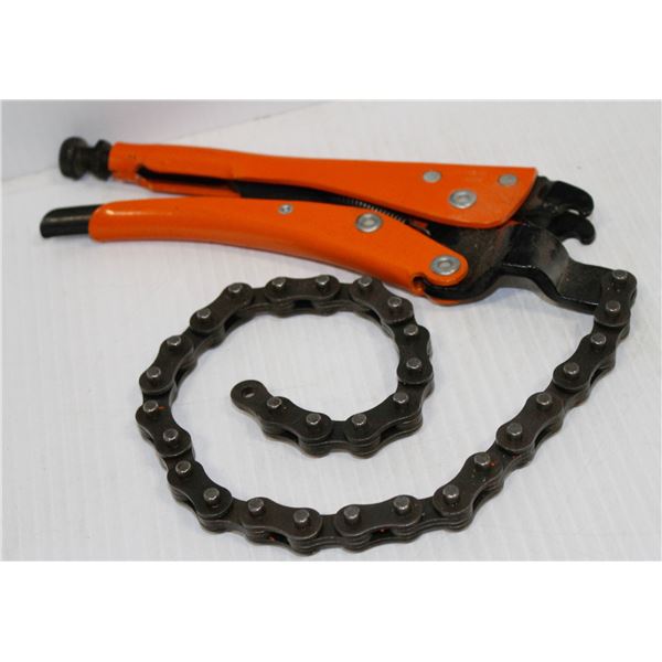 NEW 10" GRIP ON 181-10 LOCKING CHAIN CLAMP