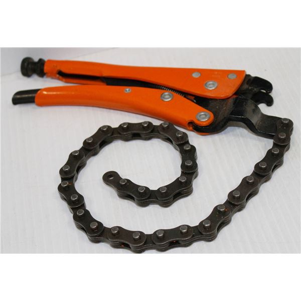NEW 10" GRIP ON 181-10 LOCKING CHAIN CLAMP