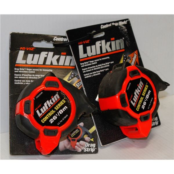 PAIR OF LUFKIN 26FT DRAG STRIP MEASURING TAPES