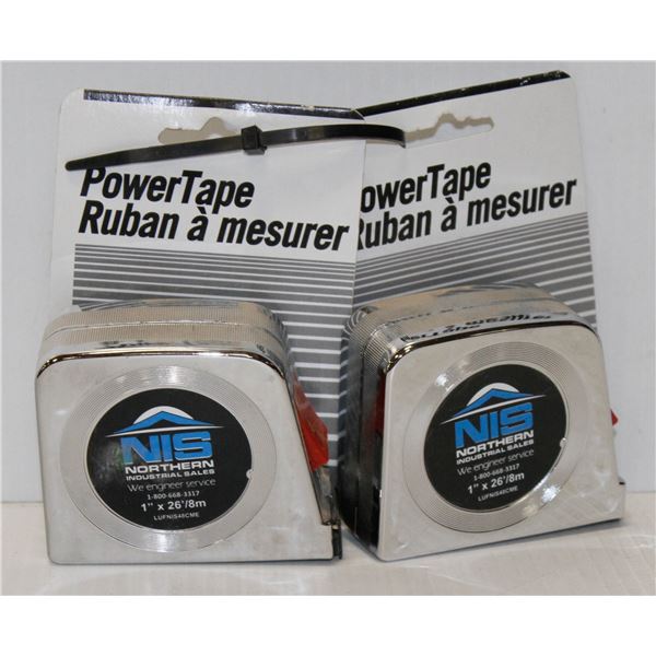 LOT OF 2 NIS POWER TAPE 1" X 26FT