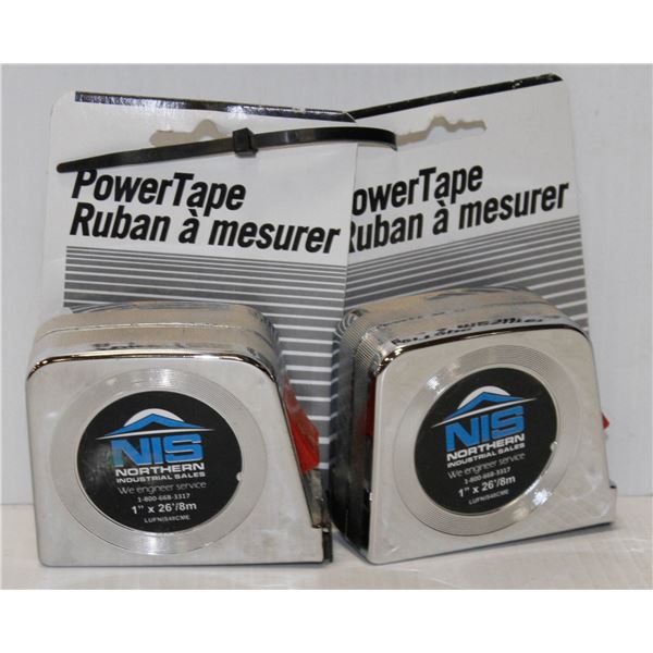 LOT OF 2 NIS POWER TAPE 1" X 26FT