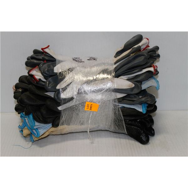 BUNDLE OF 15 ASSORTED WORK GLOVES