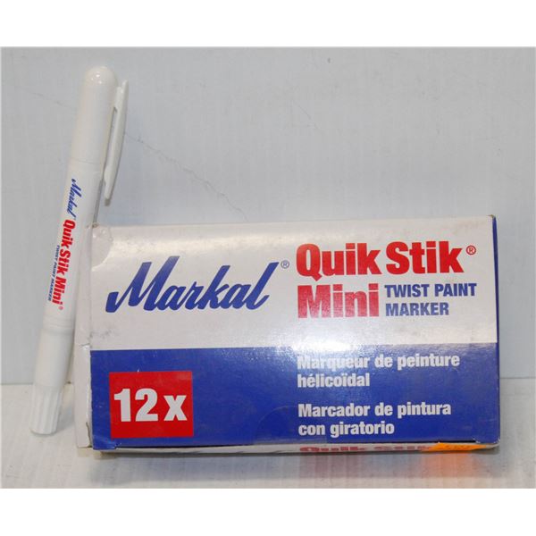 BOX OF 12 MARK ALL QUICK STICK MINI TWIST PAINT MARKERS YELLOW