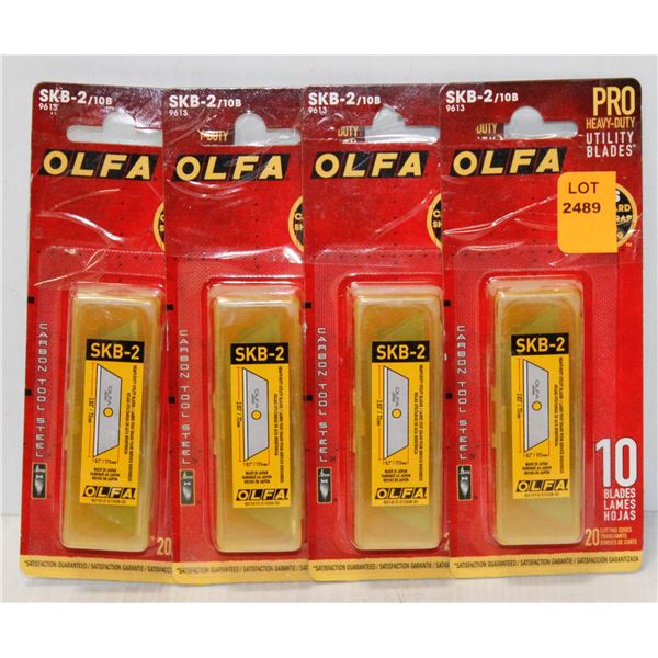 4 PACKS OF OLFA PRO HEAVY DUTY UTILITY BLADES 10 PER PACK