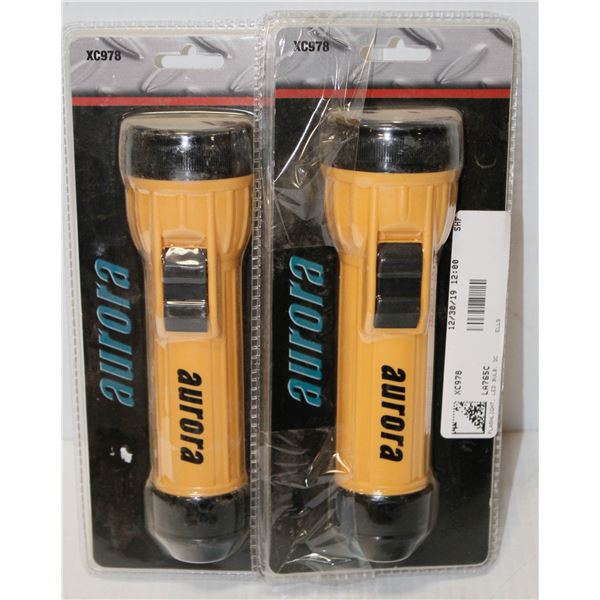 LOT OF 2 NEW AURORA FLASHLIGHTS