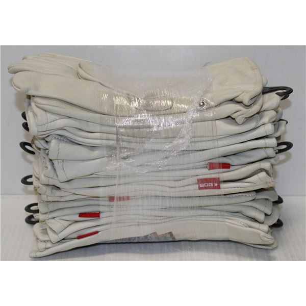 12 PAIR BDG DRIVERS ROPERS SERIES LEATHER GLOVES SIZE MEDIUM