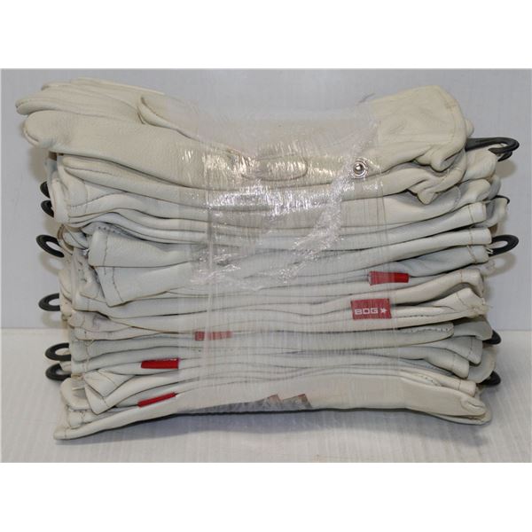 12 PAIR BDG DRIVERS ROPERS SERIES LEATHER GLOVES SIZE MEDIUM