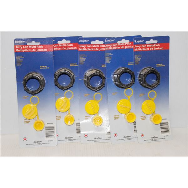 5 PACKS OF JERRY CAN REPLACEMENT CAPS