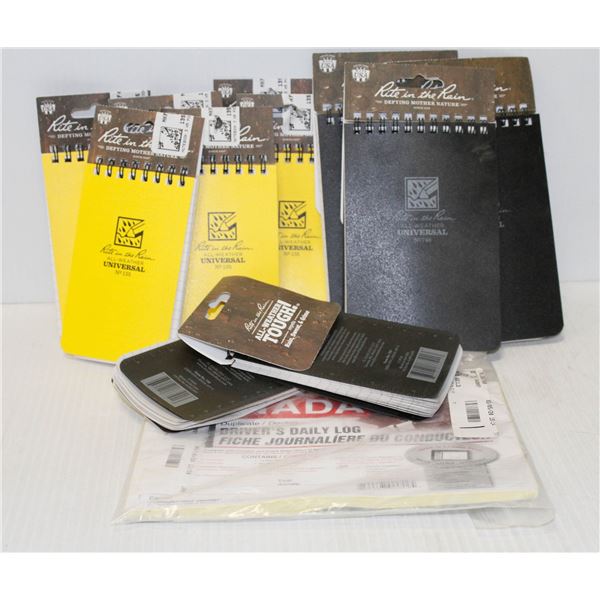 LOT OF ALL WEATHER NOTE PADS