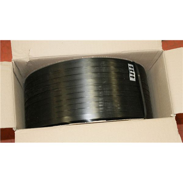CASE OF KLETON POLY STRAPPING 5/8" X 0.030" BLACK 8" X 8" X 6000FT PART #PF988