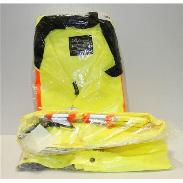 PROFESSIONAL VIKING JOURNEY MAN 300D HI-VIS JACKET AND PANTS SET WATERPROOF SIZE 3XL