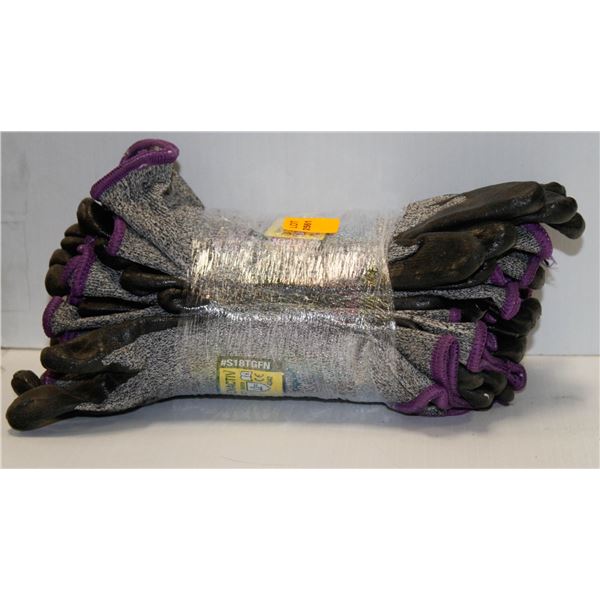 12 PAIR OF CUT RESISTANT WORK GLOVES, SIZE 2