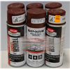 Image 1 : 6 CANS OF ASSORTED SPRAY PAINT - BROWN