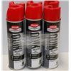 Image 1 : 6 CANS KRYLON INDUSTRIAL INVERTED MARKING PAINT RED