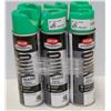 Image 1 : 6 CANS KRYLON INDUSTRIAL INVERTED MARKING PAINT GREEN