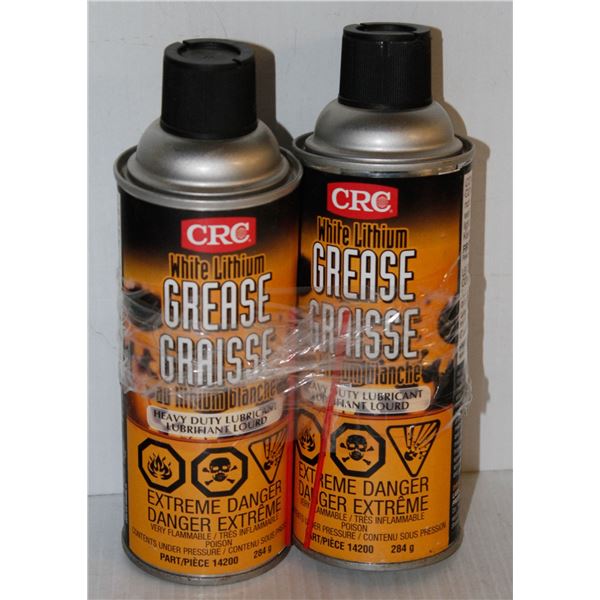 2 CANS CRC WHITE LITHIUM HEAVY DUTY LUBRICANT