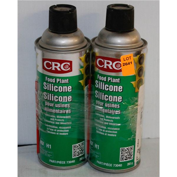 2 CANS CRC FOOD PLANT SILICONE