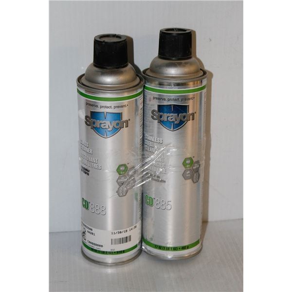 2 CANS OF SPRAYON GENERAL PURPOSE CLEANER #CD880